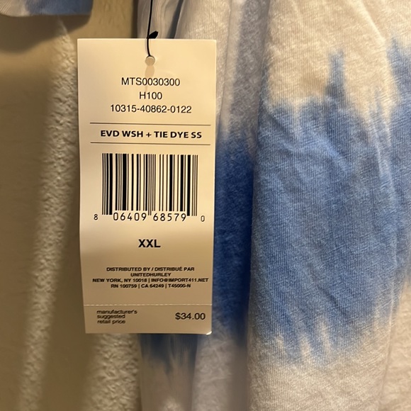 NWT Hurley Everyday Pacific Tie Dye T-Shirt - Picture 5 of 5